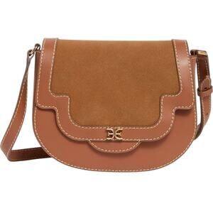 Sam Edelman Marsella Large Saddle Crossbody Bag Cognac